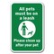 Signmission 18 in Height, 0.12 in Width, Aluminum, 12" x 18", A-1218 Pet-Animal - LeashClea A-1218 Pet-Animal - LeashClea - alternate 1